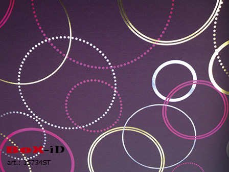 Wrappingpaper circle purple 50cm x 100m